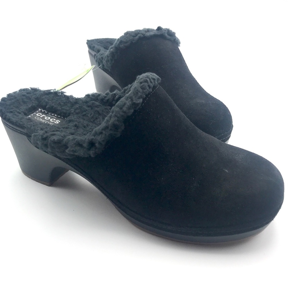 NWT CROCS Sarah Lined Clog Black size 8